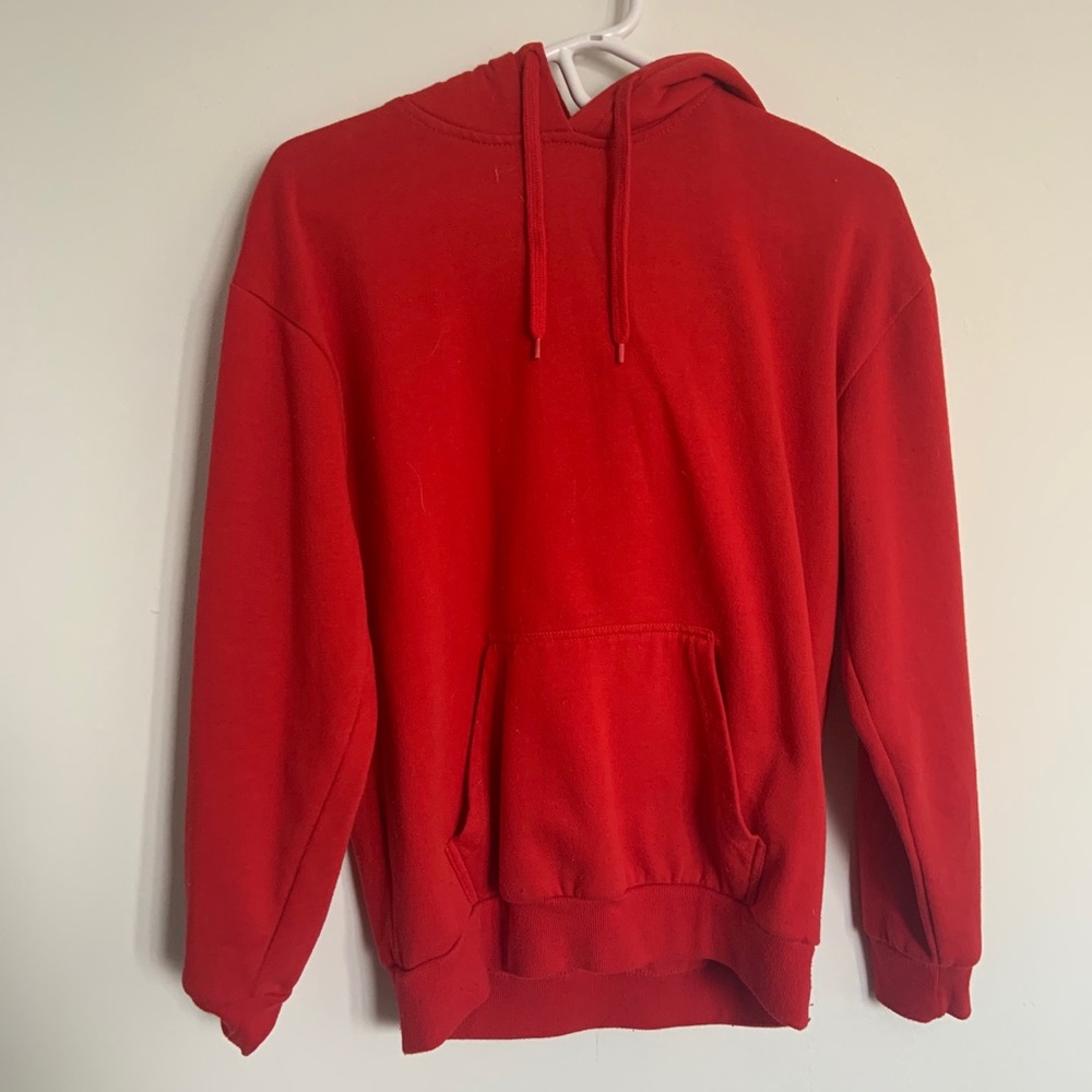red hoodie